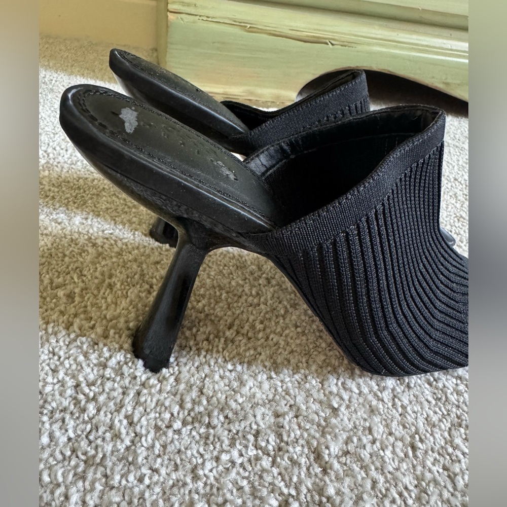 ASOS Black Ribbed Mules - Picture 3 of 6